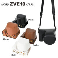 Ốp lưng máy ảnh bằng da PU ZVE10 cho Sony ZV-E10 ZVE10L ZVE10 với ống kính 16-50mm
