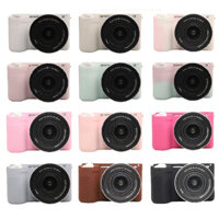 Ốp lưng máy ảnh cao su silicon mềm họa tiết Litchi cho Sony ZVE10 Mark II ZV-E10 M2 ZVE10II Vỏ chống sốc