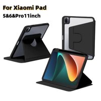 Ốp lưng máy tính bảng có giá đỡ bút chì cho Xiaomi 6S Pro 12.4 inch Pad 6 2023 Mi Pad 5 Pro 11inch 360° Ốp lưng xoay cho Redmi Pad SE 11 Pad 10.61 Cover