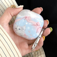 Ốp Lưng Mèo Dễ Thương Hàn Quốc Cho Samsung Galaxy Buds FE Buds 2 Pro Chống Trầy Xước Mèo Con Tai Nghe Dành Cho Galaxy Buds Live 2Pro Móc