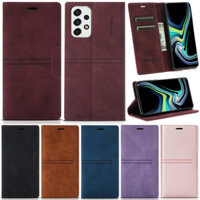 Ốp Lưng Mờ Cho Samsung Galaxy A24 4G A54 A34 A23 A14 A22 A32 A12 A52 A52S M14 5G S23 Ultra S23 + M23 F23 M13 4G S23 Plus A22 A32 A14 4G Retro Ví Lật