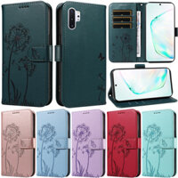 Ốp Lưng Mỏng Cho Samsung Galaxy Note 20 Ultra Note 10 + S10 + S9 + S8 + S7 A03 Note 9 Note 8 S7 Edge S10 Plus S9 Plus S8 Plus Ví Sang Trọng Da PU Mềm Flip Stand Cover