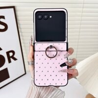 Ốp Lưng Moto Razr 60 Cho Motorola Razr 50 Ultra Razr 40 Ultra Razr + 2024 Razr 50s Vòng Bản Lề Kim Cương Kiểm Tra Kim Cương Giả PU Vỏ Điện Thoại Di Động