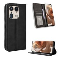 Ốp lưng Motorola Moto Edge 50 Ultra / X50 Ultra 5G Vintage Flip Cover Từ tính Ví doanh nghiệp Vỏ da PU Giá đỡ thẻ