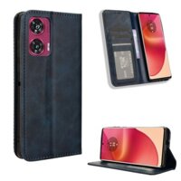 Ốp lưng Motorola Moto Edge 50 Fusion 5G Vintage Flip Cover Từ tính Ví doanh nghiệp Vỏ da PU Hộp đựng thẻ đứng