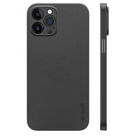 Ốp lưng nhám cho iPhone 12 Pro Max 6.7 inch siêu mỏng 0.3mm hiệu Memumi  có gờ bảo vệ camera, chống trầy, chống bụi - Hàng nhập khẩu - Màu đen