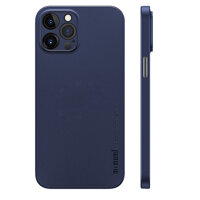 Ốp lưng nhám cho iPhone 12 Pro Max 6.7 inch siêu mỏng 0.3mm hiệu Memumi  có gờ bảo vệ camera, chống trầy, chống bụi - Hàng nhập khẩu - Màu xanh đen