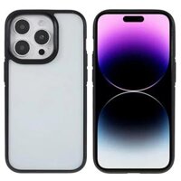 Ốp lưng nhám chống sốc viền silicon cho iPhone 14 Pro 6.1 inch hiệu X-Level Frosted Sand Case mặt lưng nhám mờ, gờ bảo vệ Camera - hàng nhập khẩu - Đen