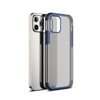 Ốp lưng nhám chống vân tay JINYA ARMOR CLEAR dành cho iPhone 12 Promax 12 Pro 12 Hàng Chính Hãng - Blue - iPhone 12 Pro Max