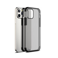 Ốp lưng nhám chống vân tay JINYA ARMOR CLEAR dành cho iPhone 12 Promax 12 Pro 12 Hàng Chính Hãng - Black - iPhone 12 Pro Max