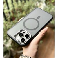 Ốp lưng nhám hãng Sulada hỗ trợ sạc cho iPhone 13 Pro max,14 Pro max,15 Pro max chống vân tay