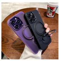 Ốp Lưng Nhám Hỗ Trợ sạc kèm kệ Iphone 14 Pro Max, 14 Pro, 13 Pro Max, 12 Pro Max, 11 Pro Max Hãng X&M Hàng Chính Hãng