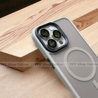 Ốp lưng nhám IPhone 15 Pro / 15 ProMax / 14 ProMax / 12 ProMax viền màu hỗ trợ sạc không dây,Chính hãng Likgus