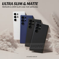 Ốp Lưng Nhám Siêu Mỏng 0.33mm Memumi Slim Case Cho SAMSUNG S25 Ultra/ S24 Plus / S23 / S22 / S21 Chống Bám Vân Tay
