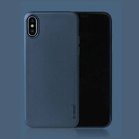 Ốp lưng nhám siêu mỏng 0.3mm cho iPhone XS Max hiệu Memumi có gờ bảo vệ camera xanh - Hàng chính hãng