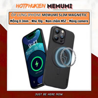 Ốp lưng nhám từ tính N52 siêu mỏng 0.3mm Memumi Slim Magnetic cho iPhone 16 15 14 Pro Max sạc nam châm không dây