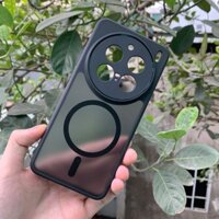 Ốp Lưng Nhám Từ Tính Vivo X200 Pro Mini / X200 Pro / X100S / X100 Pro / X100 Ultra. Lưng PC Nhám Chống Vân Tay, Viền TPU