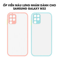 Ốp Lưng Nhám Viền Màu Bảo Vệ Camera Thế Hệ Mới Dành Cho Samsung Galaxy M32 - Handtown- Hàng Chính Hãng - Màu Hồng