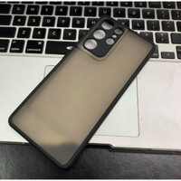 Ốp lưng nhám viền Shield Matte Color bảo vệ camera cho Samsung Galaxy S21 Ultra - Hàng Nhập Khẩu - Màu đen