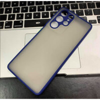 Ốp lưng nhám viền Shield Matte Color bảo vệ camera cho Samsung Galaxy S21 Ultra - Hàng Nhập Khẩu - Màu xanh
