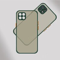 Ốp lưng nhám viền Shield Matte Color bảo vệ camera cho Samsung Galaxy A22 5G - Hàng Nhập Khẩu - Xanh Rêu