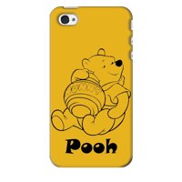 Ốp lưng nhựa cứng nhám dành cho iPhone 4S in hình Pooh