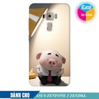 Ốp lưng Nhựa cứng nhám dành cho Asus Zenfone 3 ZE520KL in hình HEO HAY NGỦ [bonus]