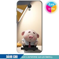 Ốp lưng Nhựa cứng nhám dành cho ASUS Zenfone GO ZC500TG in hình HEO HAY NGỦ [bonus]