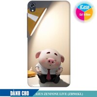 Ốp lưng Nhựa cứng nhám dành cho Asus Zenfone Live ZB501KL in hình HEO HAY NGỦ [bonus]