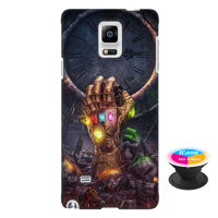 Ốp lưng nhựa dẻo dành cho Samsung Galaxy Note 4 in hình Bàn tay vô cực - Tặng Popsocket in logo iCase - Hàng Chính Hãng