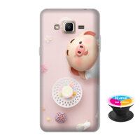 Ốp lưng nhựa dẻo dành cho Samsung J2 Prime in hình Heo Con Dễ Thương - Tặng Popsocket in logo iCase - Hàng Chính Hãng