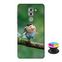 Ốp lưng nhựa dẻo dành cho Huawei GR5 2017 in hình Heo Con Đi Học - Tặng Popsocket in logo iCase - Hàng Chính Hãng