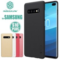 Ốp Lưng Nillkin Sần Cho Samsung Galaxy S10 Plus, Ốp Lưng Cứng Nillkin Sần Cho Samsung S10 Plus (Màu Đen). Phụ Kiện XT