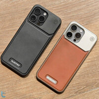 Ốp Lưng NJUYNY ALUMIMIUM LEATHER 2 mảnh kim loại kèm hương thơm ip15 pro / ip15 pro max