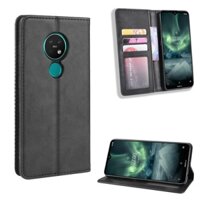 Ốp lưng Nokia 7.2 Vintage Flip Cover Nokia7.2 Ví từ tính Vỏ da PU Hộp đựng thẻ
