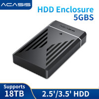 Ốp lưng ổ cứng gắn ngoài ACASIS "2.5 / 3.5" SATA USB3.0 Type-C / Công tắc nguồn / DC 12V.2A, 5Gpbs SATA Case 24TB cho Windows, Mac OS