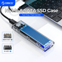 Ốp lưng ổ cứng SSD Orico TCM2M-C3M.2 Hỗ trợ M 2 NVME NGFF SATA SSD 10GBPS PCIE Giao thức kép trong suốt