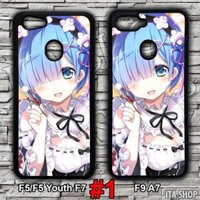 Ốp Lưng Oppo F9 A7 F5 F7 - Ốp Lưng Anime Re Zero - Rem (F9 A7 F5 F5 Youth F7)