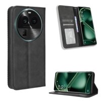 Ốp lưng Oppo Find X6 Pro 5G Vintage Flip Cover FindX6 5G Từ Ví Bao Da PU Hộp Đựng Thẻ