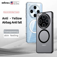 Ốp lưng OPPO Find X8 Pro Giáp băng từ tính Hỗ trợ sạc không dây Vỏ điện thoại cứng Trong suốt Thông thoáng Bảo vệ máy ảnh Chống ố vàng Chống sốc