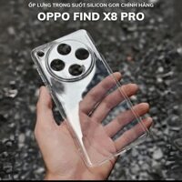Ốp lưng oppo find x8 Pro silicon GOR trong suốt chính hãng bảo vệ camera