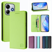 Ốp Lưng RFID Cho Redmi Note 14 Pro Note 13 Pro Vỏ Điện Thoại Ví Da Lật Bao Đựng Thẻ