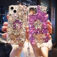 Ốp lưng Samsun S21 Ultra S21 Plus S20 FE S22 Ultra S20 Plus S22 Ốp lưng silicon mềm Samsung Note10 Plus Note20 Ultra Vỏ vỏ hoạt hình vỏ chống rơi vỏ kim cương giả S23 Ultra S24 Plus S25 Ultra