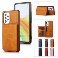 Ốp lưng Samsung A52 A42 A32 A12 A22 A72 Ví da Vỏ đựng thẻ Khe cắm Giá đỡ