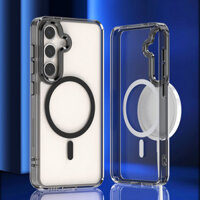 Ốp lưng Samsung A54 A34 A24 A14 A04 A04S A13 4G 5G Vỏ trong suốt kim cương từ tính Acrylic cứng Vỏ trong suốt Hỗ trợ sạc không dây Hỗ trợ chống sốc Bảo vệ điện thoại Camera