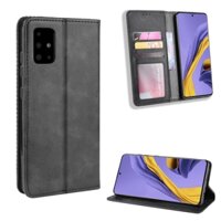 Ốp lưng Samsung Galaxy A51 5G Vintage Flip Cover Từ Ví Bao Da PU Hộp Đựng Thẻ Đứng