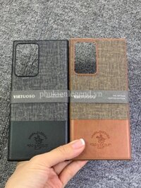 Ốp lưng Samsung Galaxy Note 20 Ultra da pha vải hiệu Polo Santa Barbara