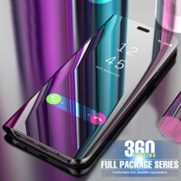 Ốp lưng Samsung Galaxy Note 20 Ultra 10 Plus Lite Note20 Note20Ultra Giá đỡ Flip Mirror View Vỏ điện thoại Vỏ gương chống sốc