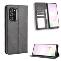 Ốp lưng Samsung Galaxy Note 20 Ultra / Note20 Vintage Flip Cover Từ tính Ví doanh nghiệp Vỏ da PU Giá đỡ thẻ