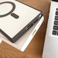 Ốp lưng Samsung Galaxy S23 FE nam châm HỖ TRỢ SẠC không dây, lưng trong suốt ( viền đen)